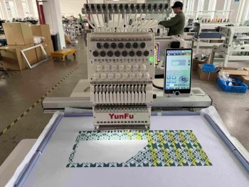 Used 12 15 Needle Single Head Embroidery Machine for Sa 2