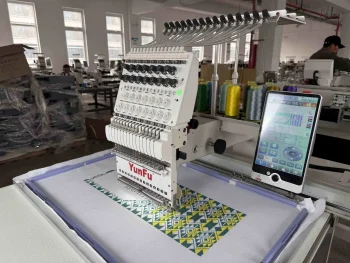 Used 12 15 Needle Single Head Embroidery Machine for Sa 3