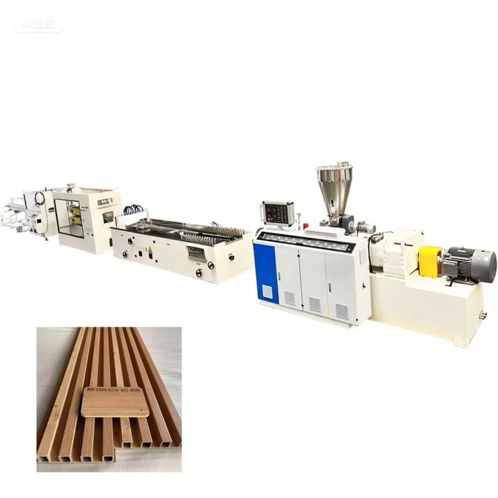 Used 65 132 WPC PVC Louver Panel Production Line for Sa 4