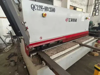 Used JH QC12K 10×2500 CNC Swing Beam Shering for Sale3