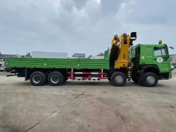 Used Sinotruk Howo 8×4 12Tons Knuckle Boom Crane for Sale1