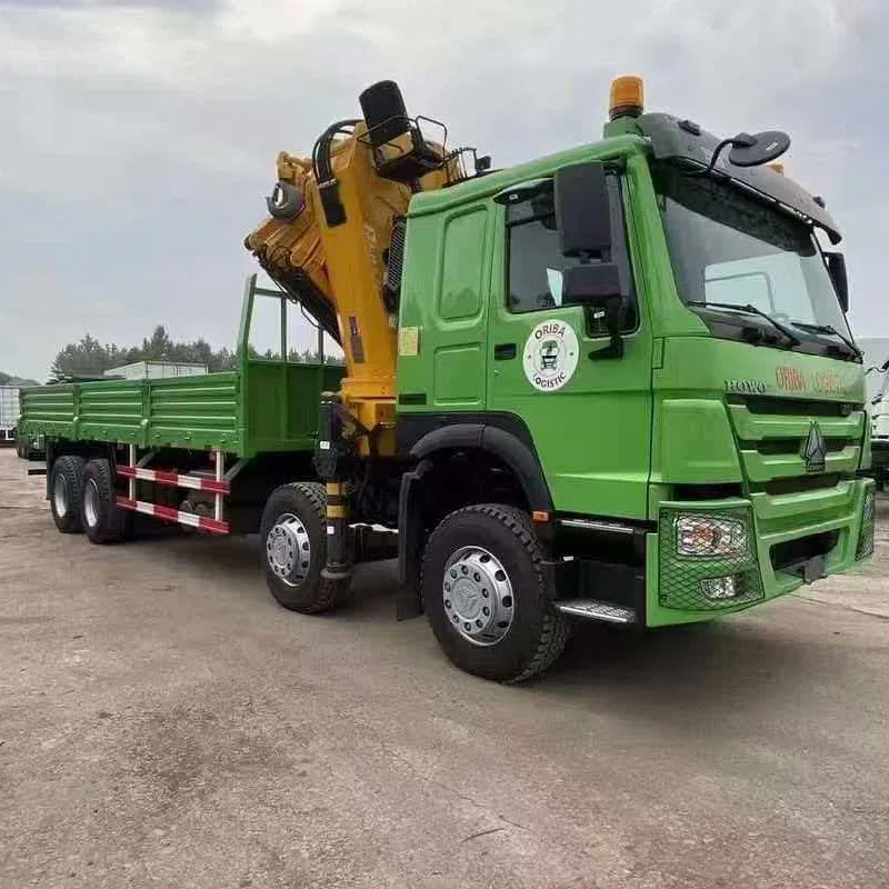 Used Sinotruk Howo 8×4 12Tons Knuckle Boom Crane for Sale999