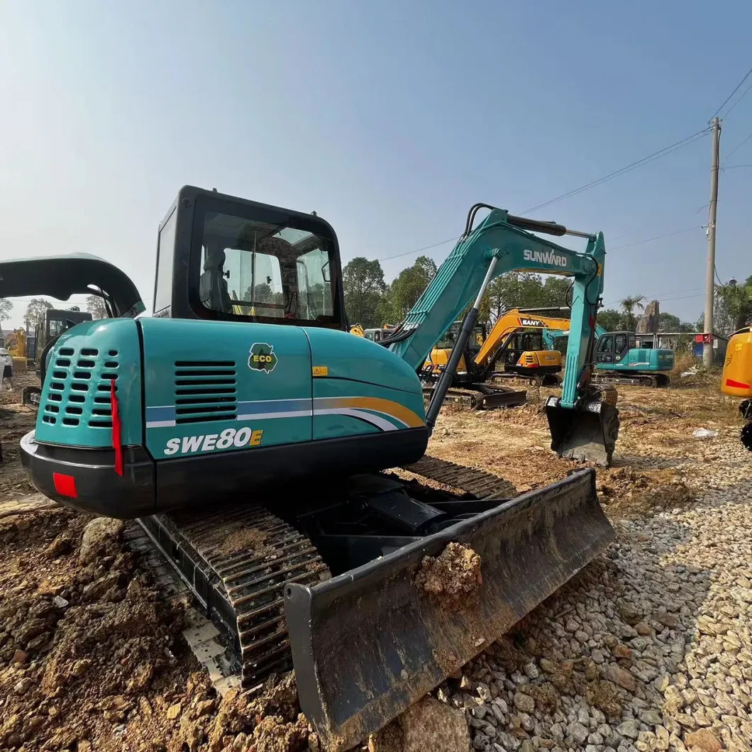 Second-Hand Small Size Excavator Sunward Intelligence 80 Crawler Construction Machinery 90% New