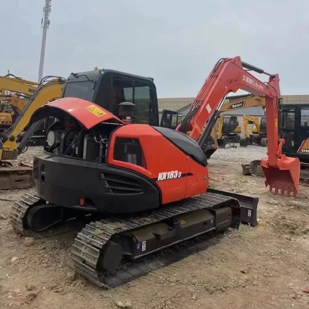 Low Working Hours Kubota 183 Digger Hydraulic Crawler Used 8ton Excavator Hot Sale