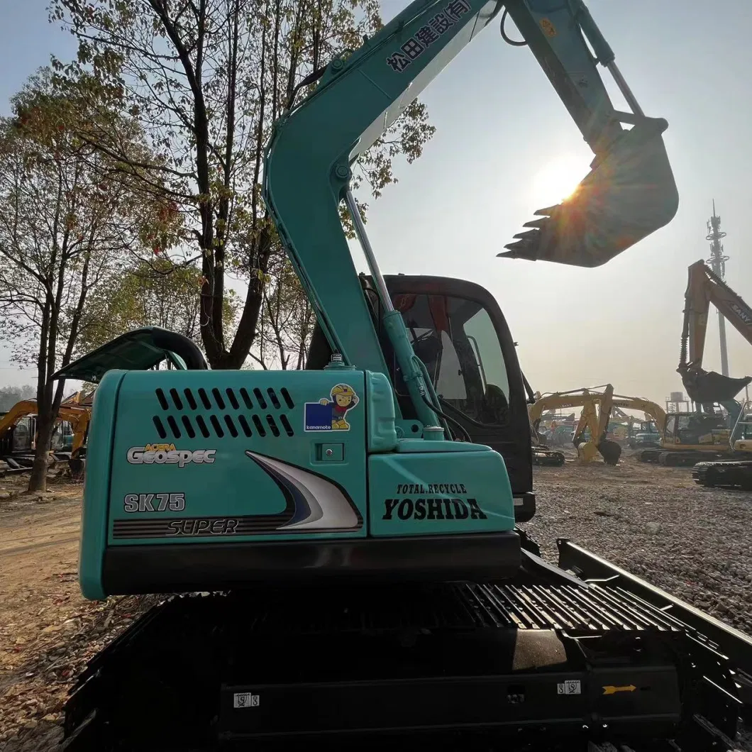 Second-Hand Excavator Kobelco 75 Seven-Ton Excavator Cheap Price Mini Excavator