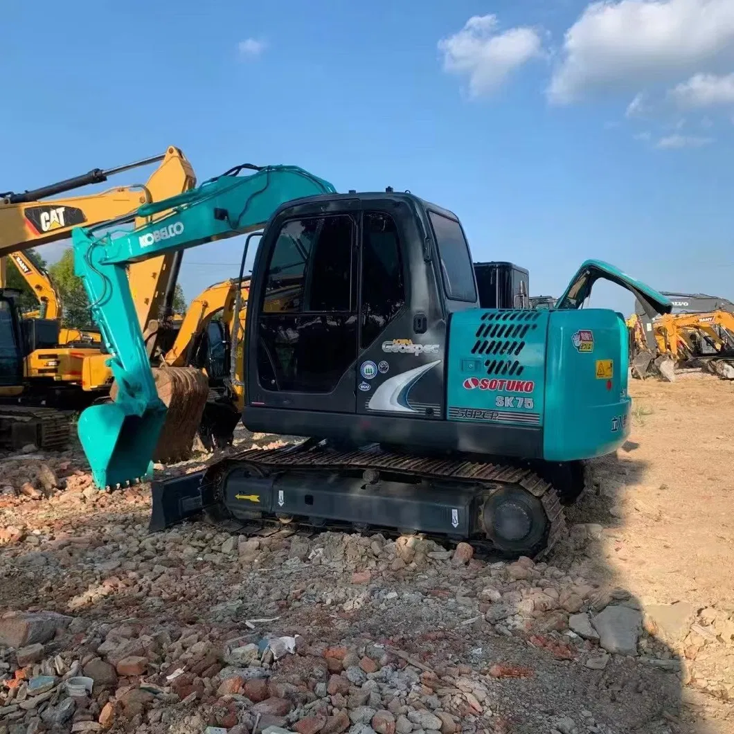 Second-Hand Excavator Kobelco 75 Seven-Ton Excavator Cheap Price Mini Excavator