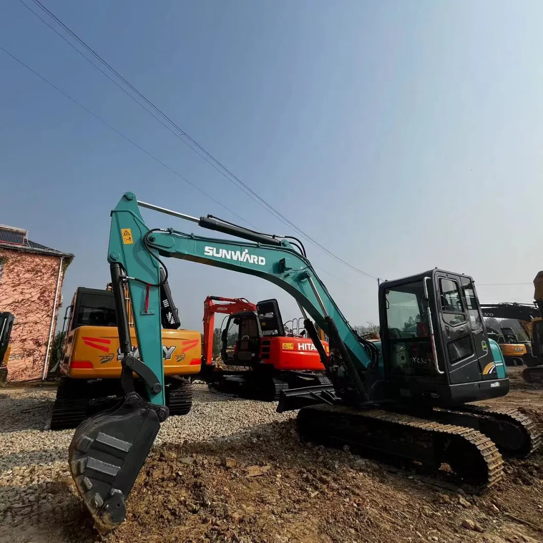 Second-Hand Small Size Excavator Sunward Intelligence 80 Crawler Construction Machinery 90% New